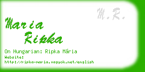 maria ripka business card